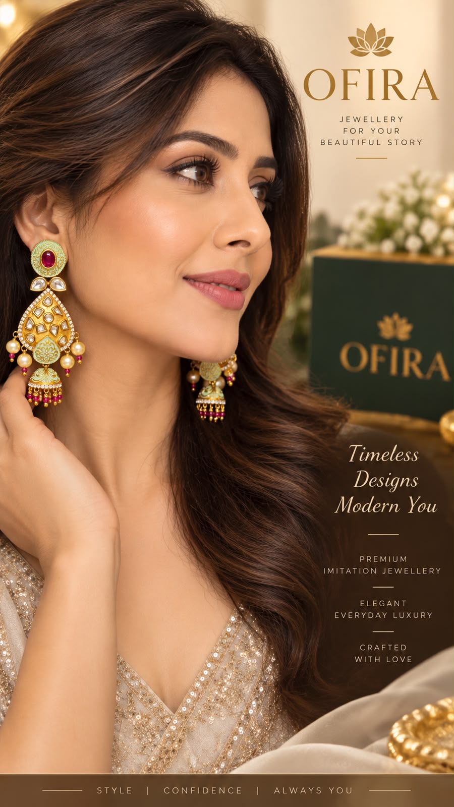 Polki earrings campaign